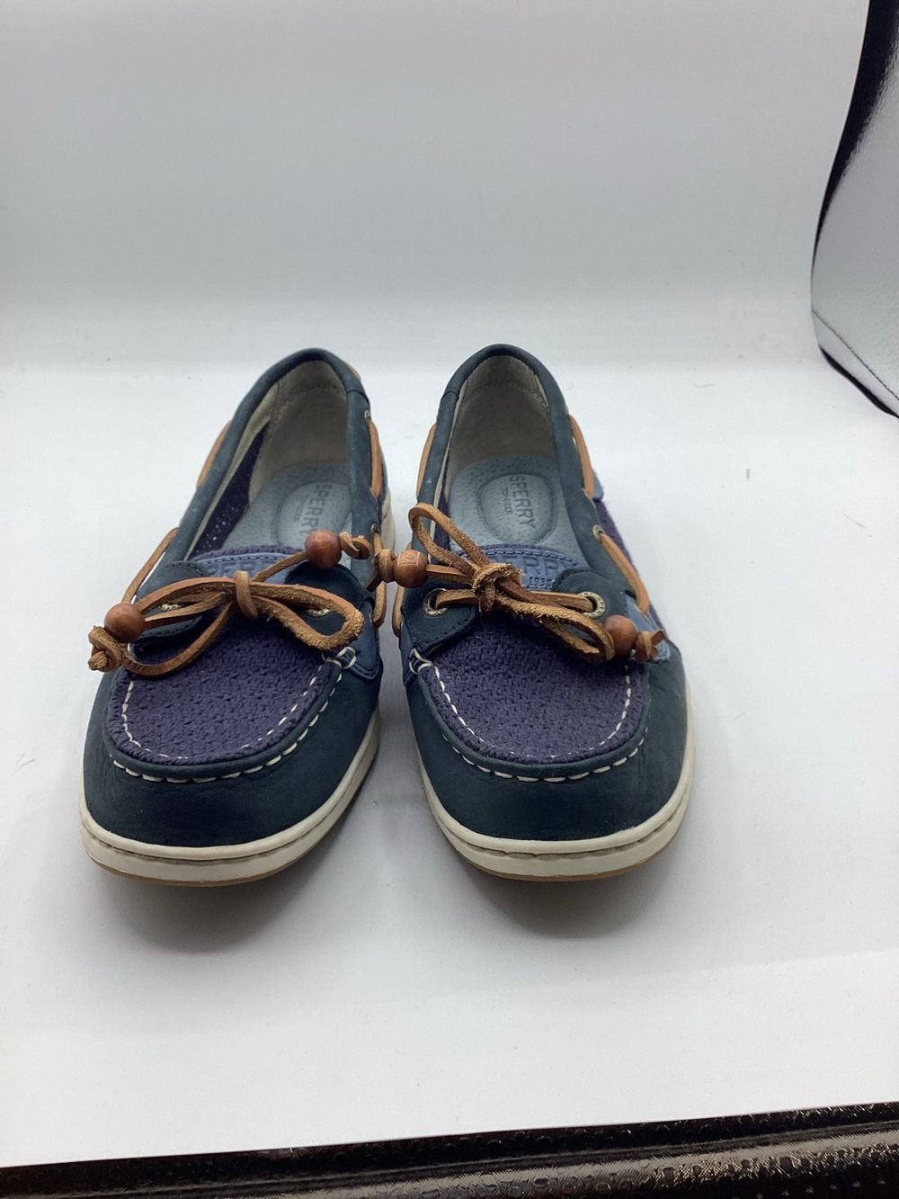 Sperry Top-Sider Women’s Angelfish Cotton Mesh Boat Shoes, Navy Size 8.5